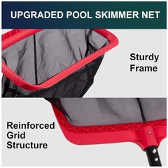 Reinforced Frame Pool Leaf Net with Grid Structure