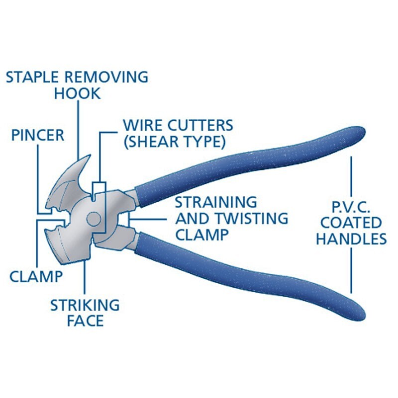 HAWK TP1080 Fence Plier - Drop Forged Steel with PVC Dipped Handle, 10.5in - New gallery