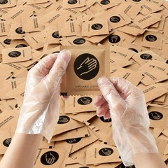 280pcs (140prs) Plastic Gloves Disposable – Food Prep Gloves Clear