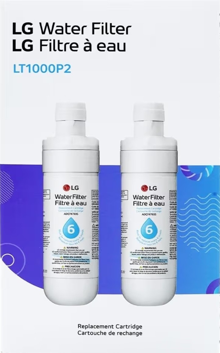LG LT1000P2 6-Month / 200 Gallon Refrigerator Replacement Water Filter, Reduces gallery