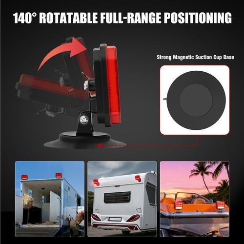 2in1 Magnetic & Rechargeable Wireless Trailer Tow Lights LED Kit, Truck gallery
