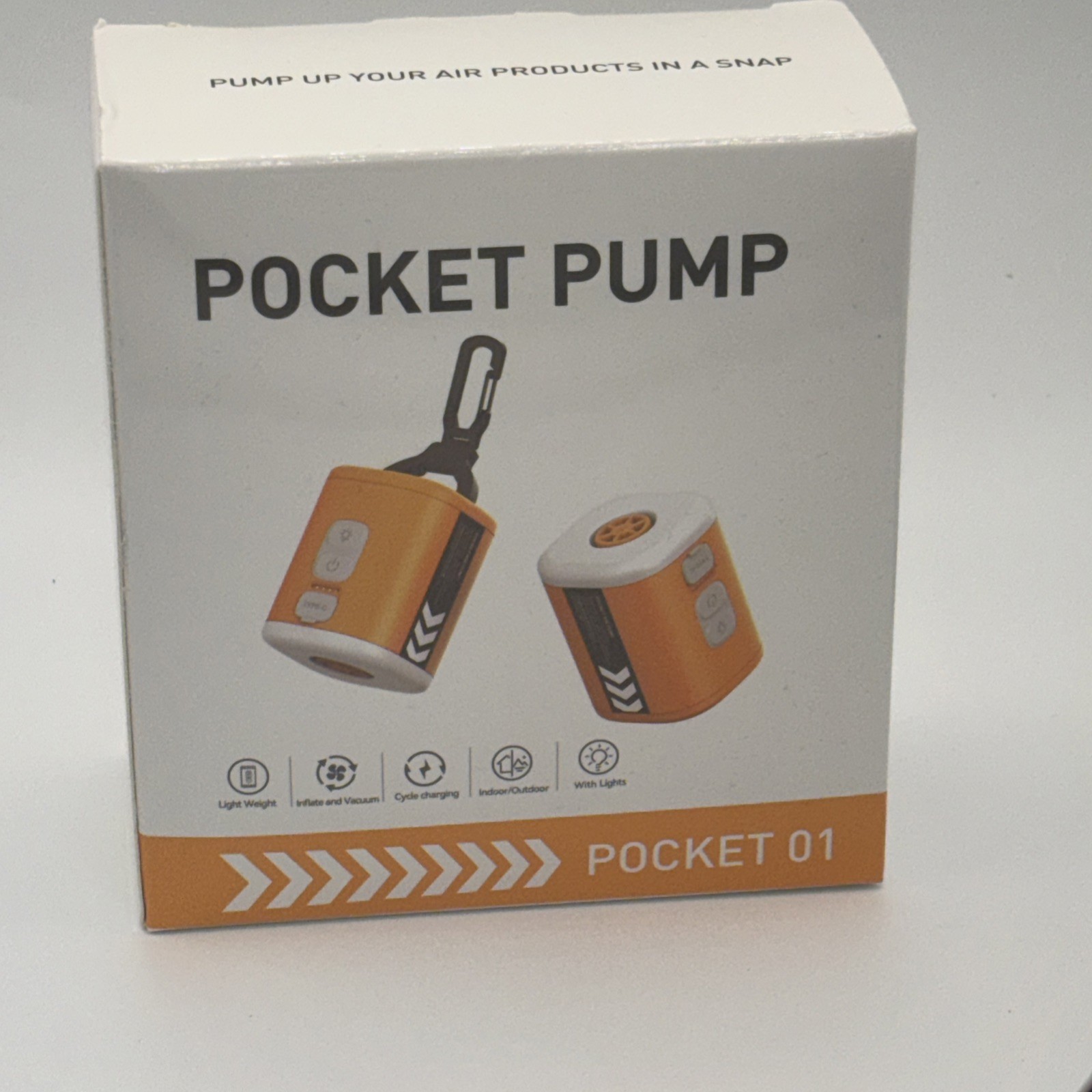 Portable Electric Air Pump Rechargeable Mini Inflator Vacuum Pump 120L/min USB-C gallery