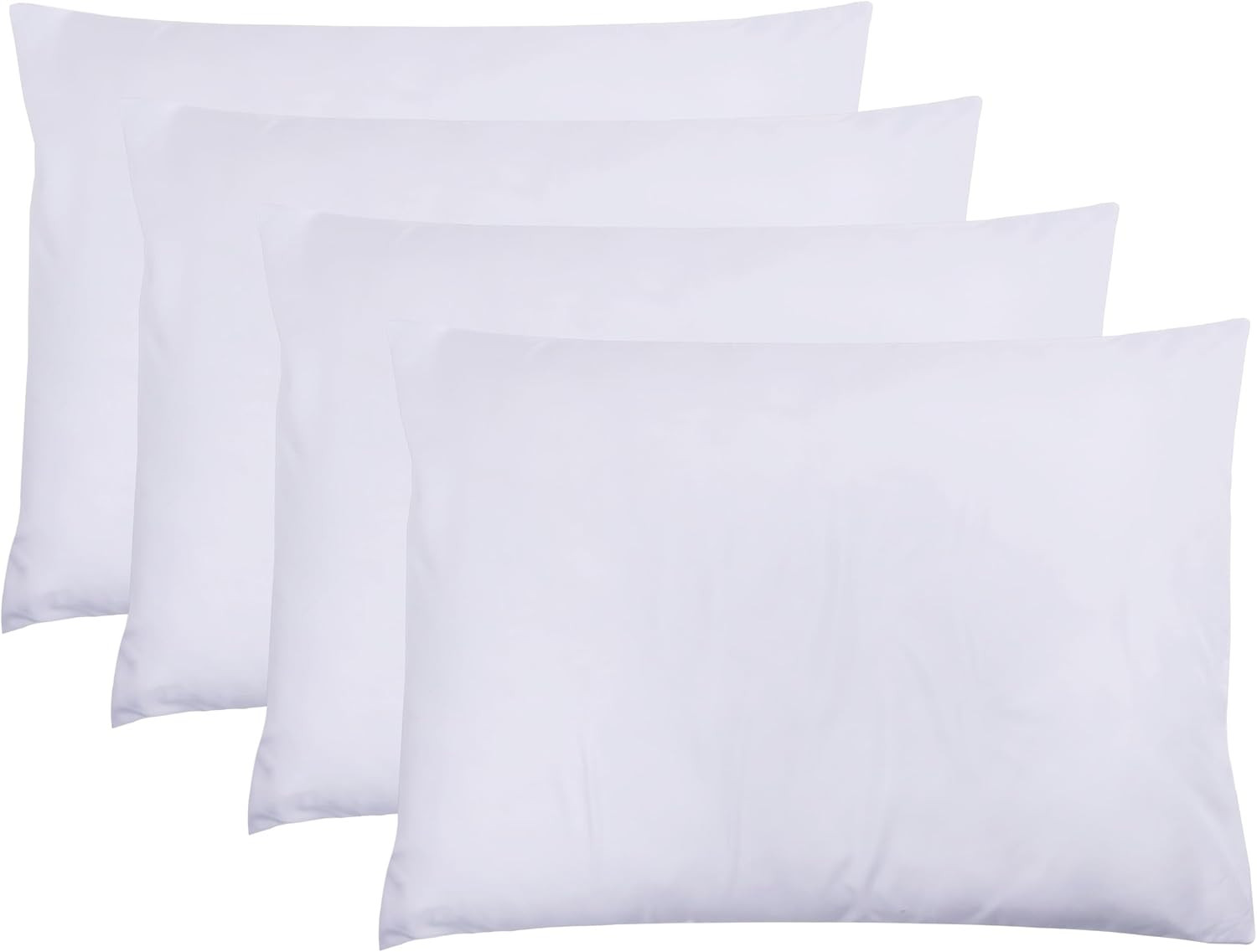 White Pillow Cases Standard Size Set of 4, 20X26 Envelope Closure Pillowcases, S gallery