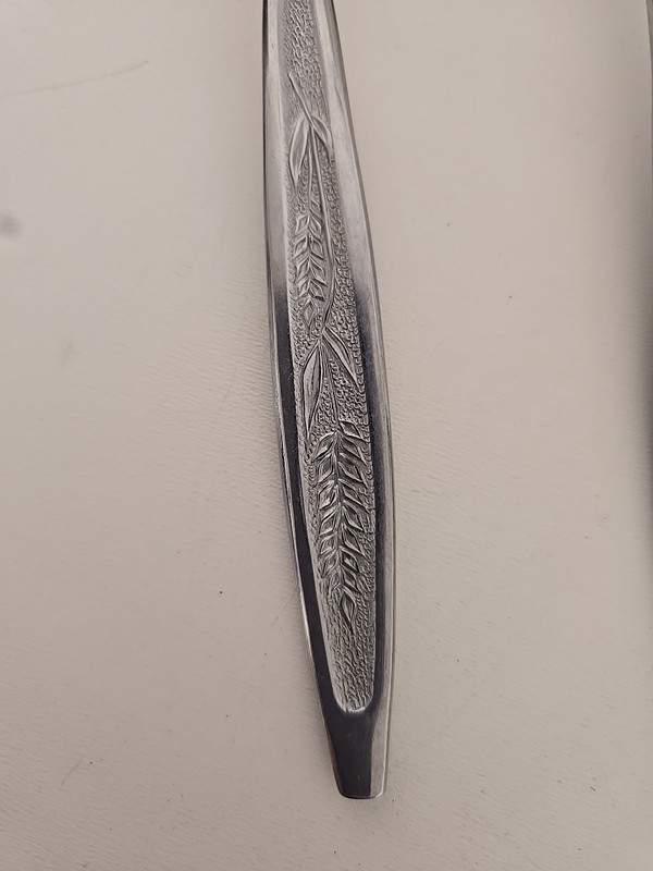 2pc Hanford Forge Provincial Wheat Serving Spoon 8" Stainless Steel Flatware gallery
