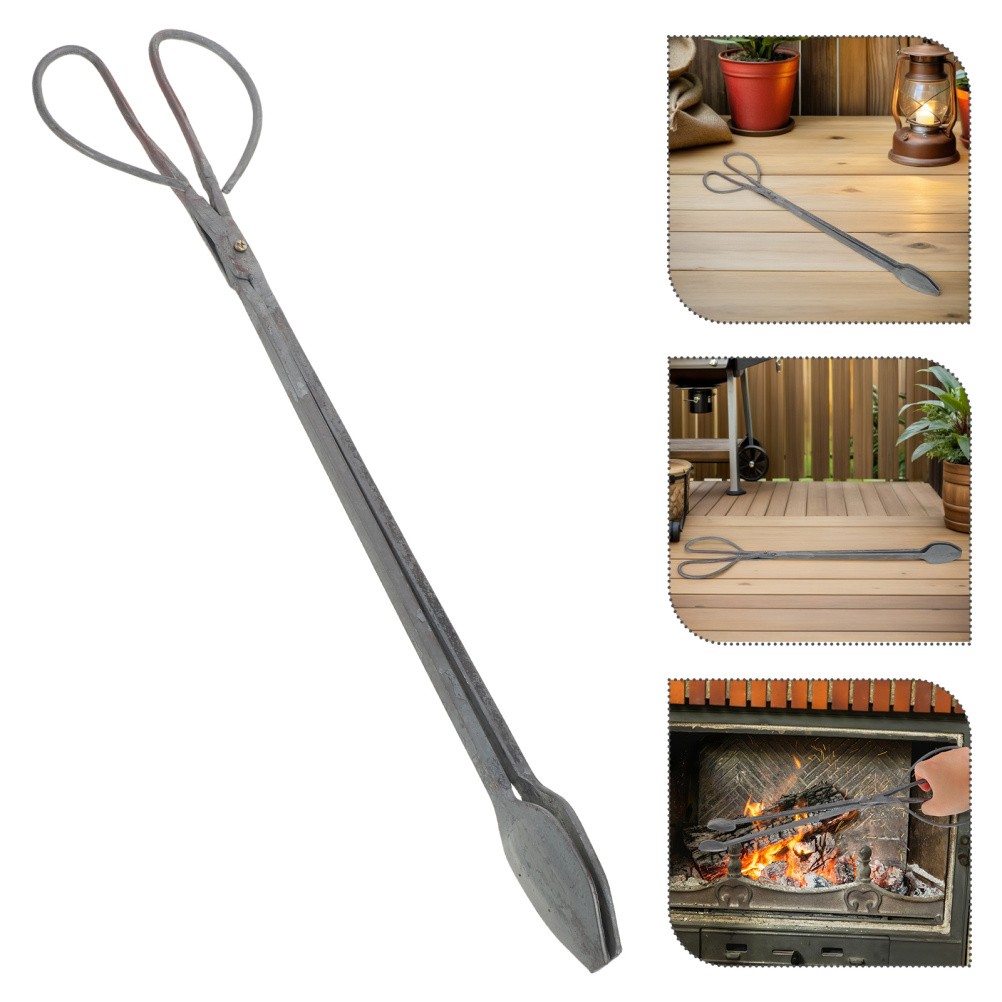 Log Lifting Tongs Firewood Barbecue Kitchenware Fireplace Tools Black gallery