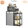 NEW 6-Tier Bookshelf with Double Doors 71" Bookcase 4 Cubes 3 Adjustable gallery
