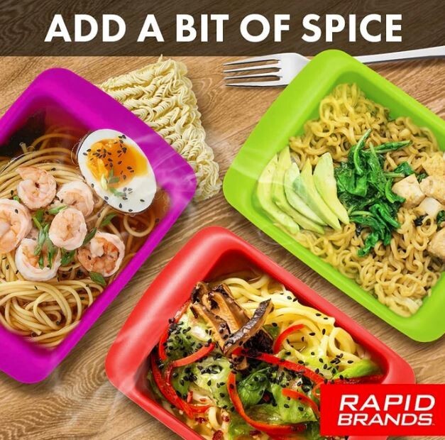 Rapid Brands Ramen Cooker Microwave 3 Minutes BPA Free Dishwasher Safe Lot of 3 gallery