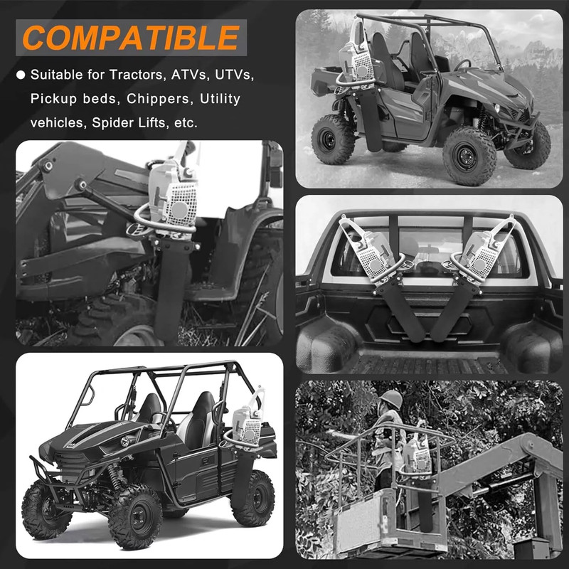 20" Universal Chainsaw Scabbard Carrier kit for Carrier Tractor ATV UTV Truck gallery