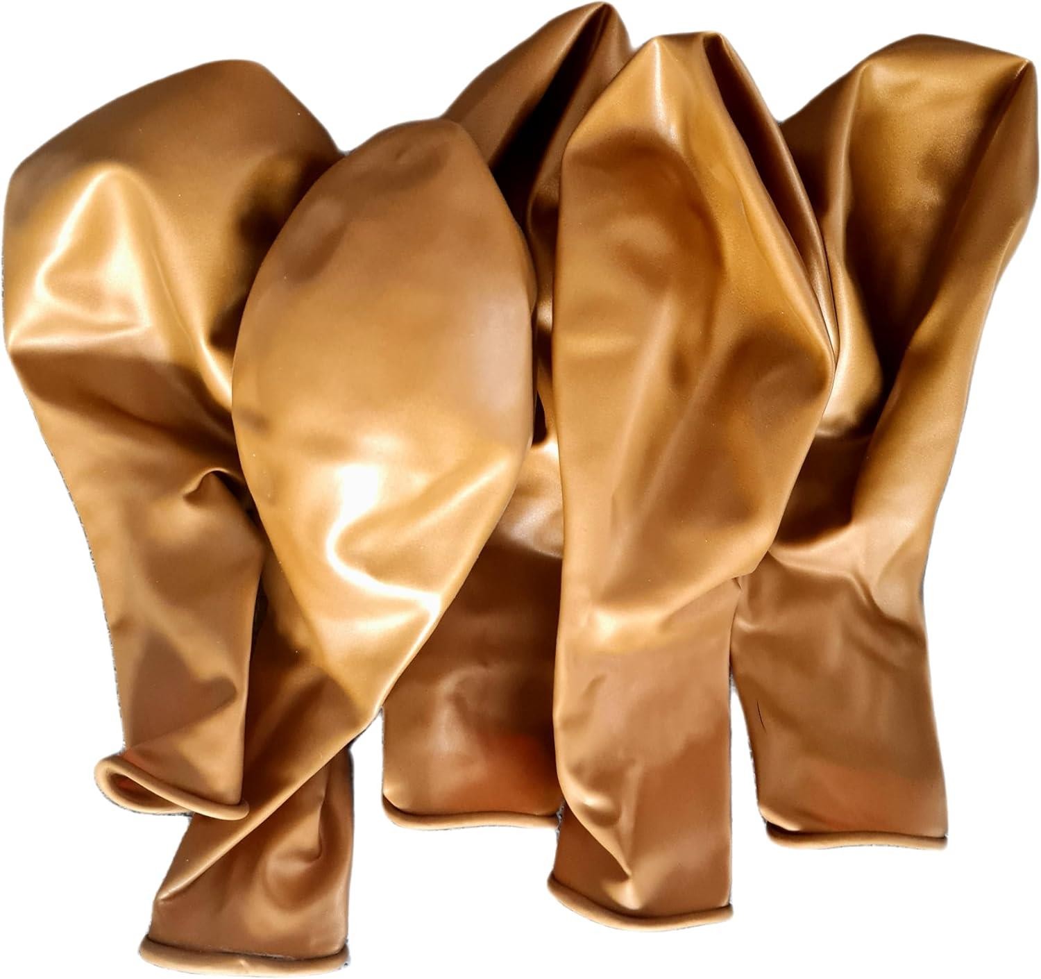 Qualatex 16" Metallic Gold Latex Balloons (5 Pack) gallery