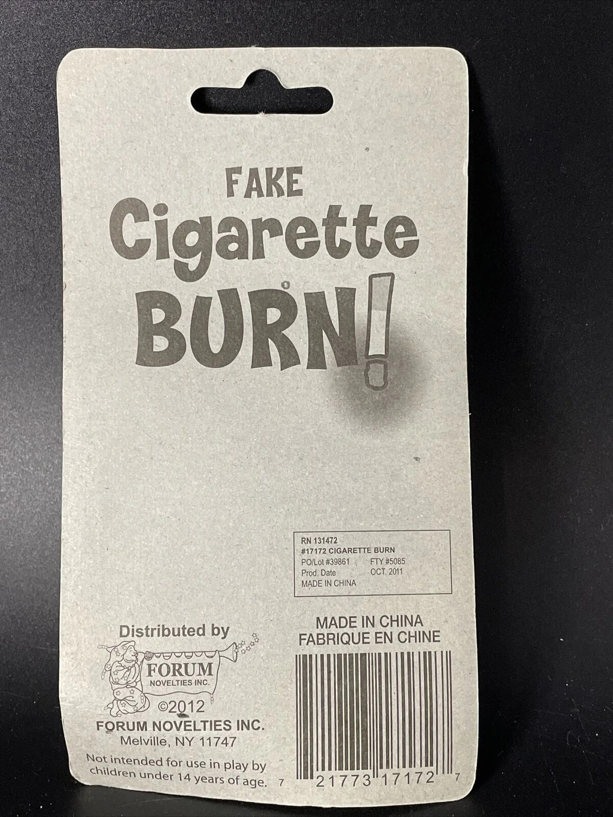 Fake Cigarette Burn - Jokes,Gags,Pranks - Fake Burn - Theatrical or Magical Prop gallery