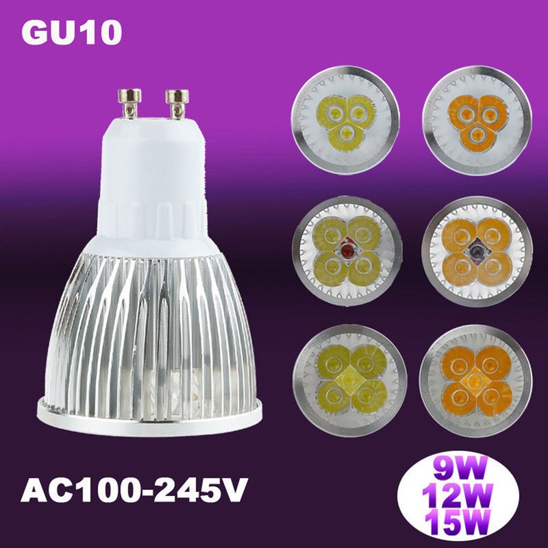 GU10 MR16 E27 E14 Led Bulb Spotlight 9W 12W 15W Dimmable Lamp for Home Lighting gallery