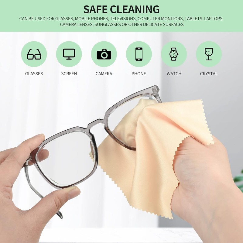 18 Pack Multicolor Microfiber Cleaning Cloths 7" x 6" for Optimal Device Care gallery