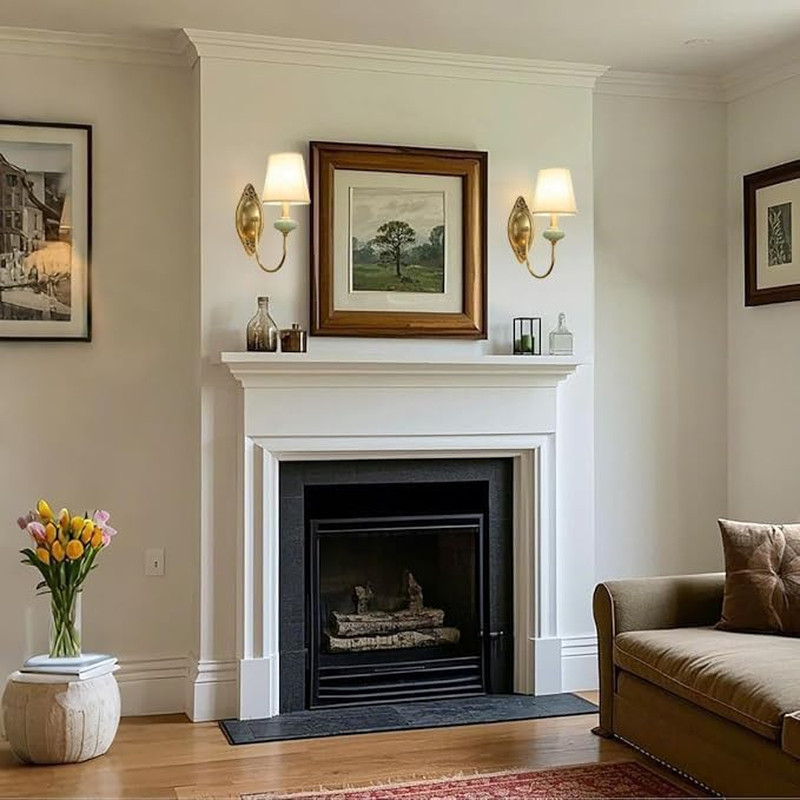 Rechargeable Wireless Antique Brass Wall Sconces with Remote - Set of 2 gallery