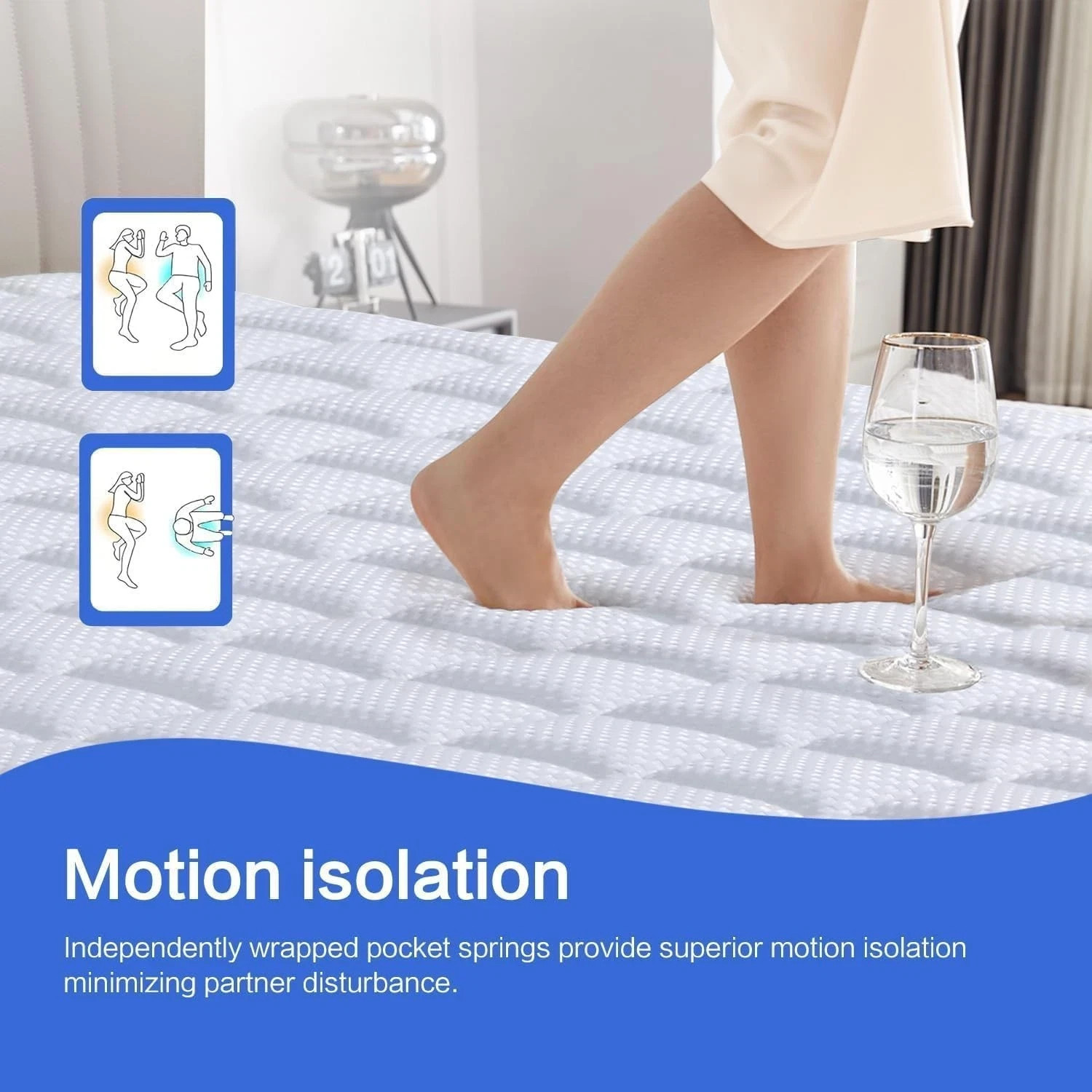 EGOHOME 14 Inch King Size Memory Foam Mattress for Back Pain, Cooling Gel Mattre gallery
