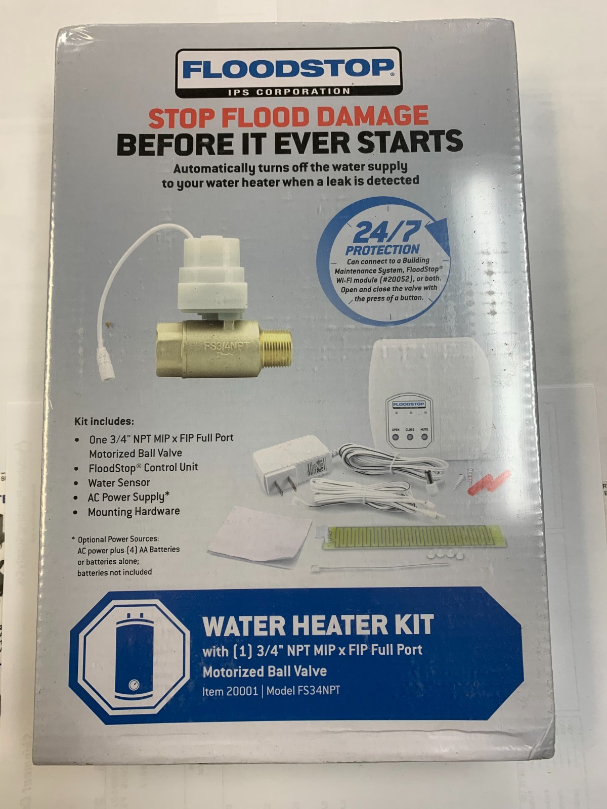 IPS CORP FLOODSTOP FS34NPT WATER HEATER LEAK DETECTION SHUT OFF BALL VALVE gallery