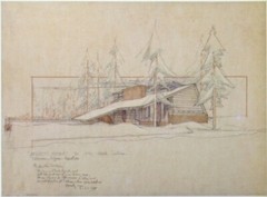 Frank Lloyd Wright “Below Zero” Carson House Study 1930s Giclée Archival Print