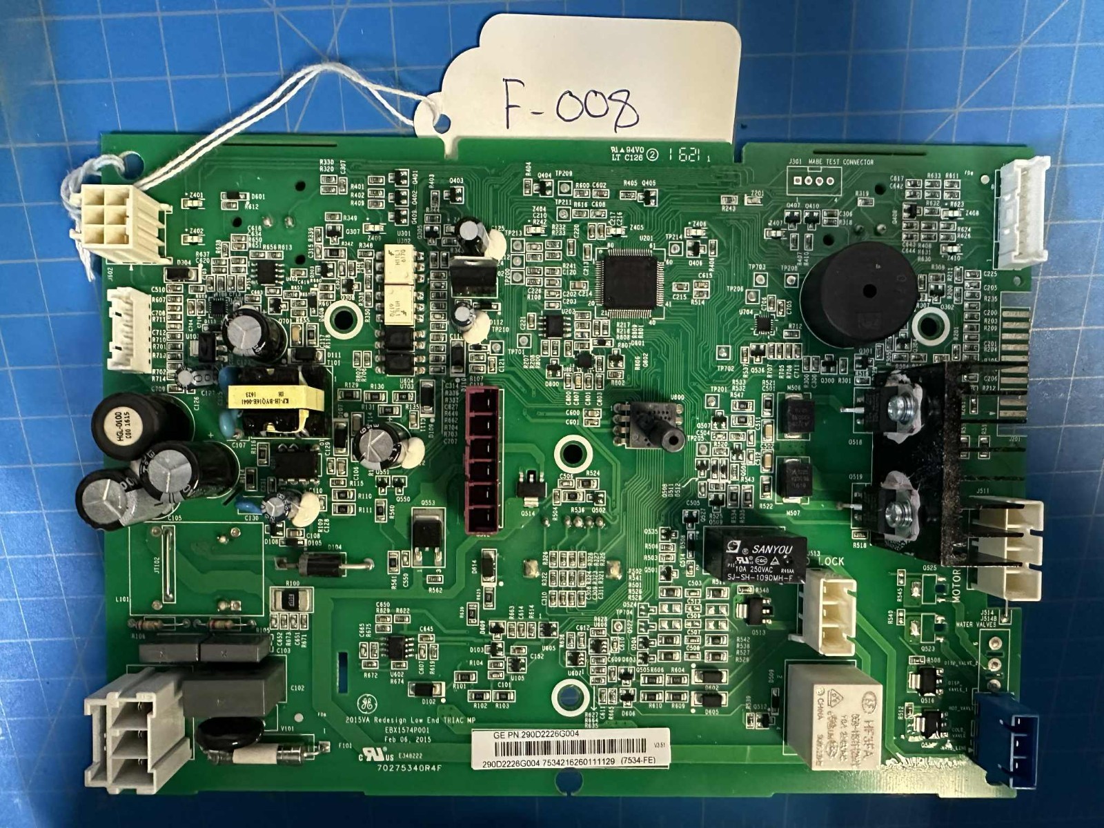 OEM USED CONTROL BOARD FOR GE WASHER PT# 290D2226G004 (Tested) gallery