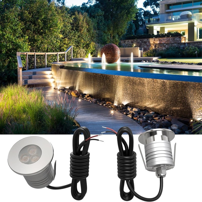 4Pack LED Pool Light Dimmable Warm White 3000K 3W Low Voltage Underwater Pond Li gallery