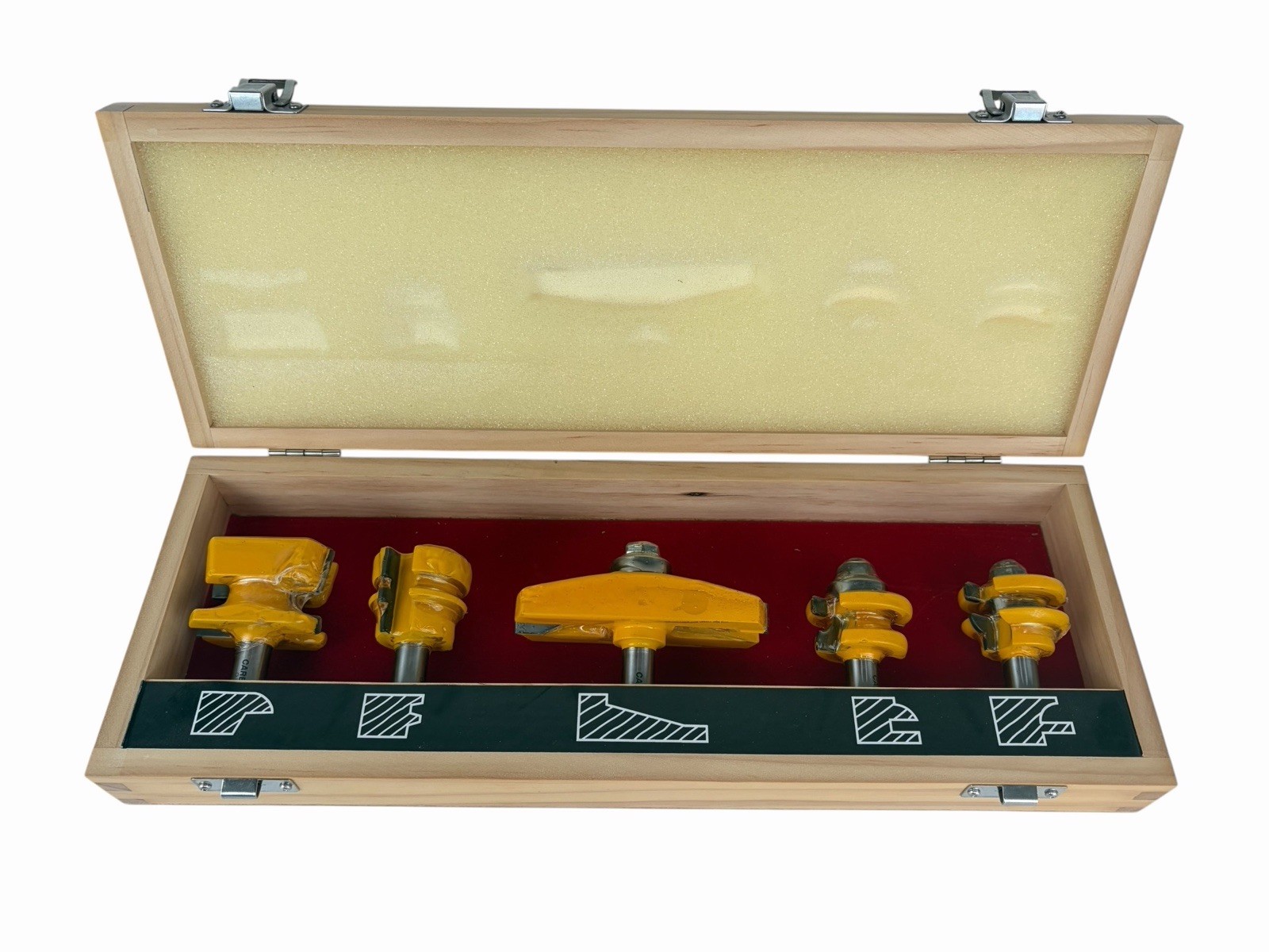 NEW Carb-Tech 5 PCS Carbide Router Bit Set 1/2 Inch Shank Raised Panel Door gallery