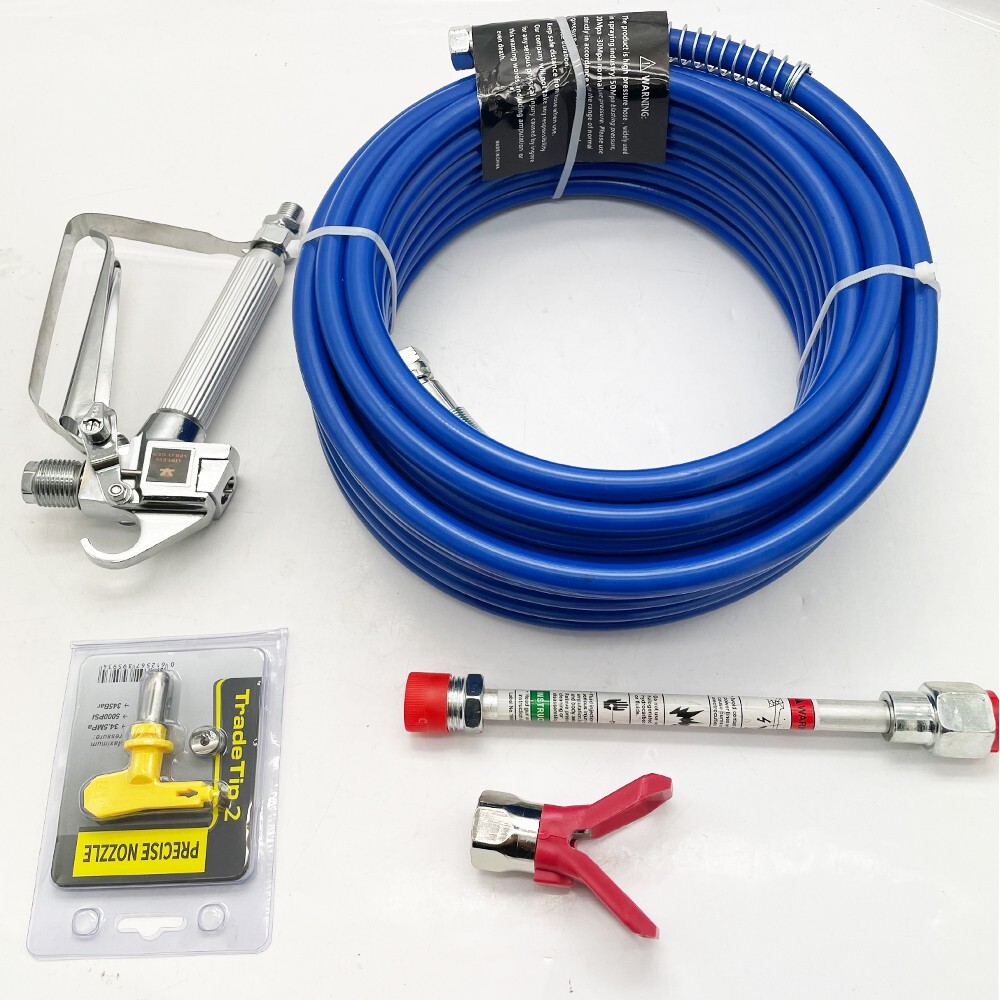 50ft x 1/4" Airless Paint Spray Hose kit Sprayer Gun Flexible Fiber Tube 3300PSI gallery