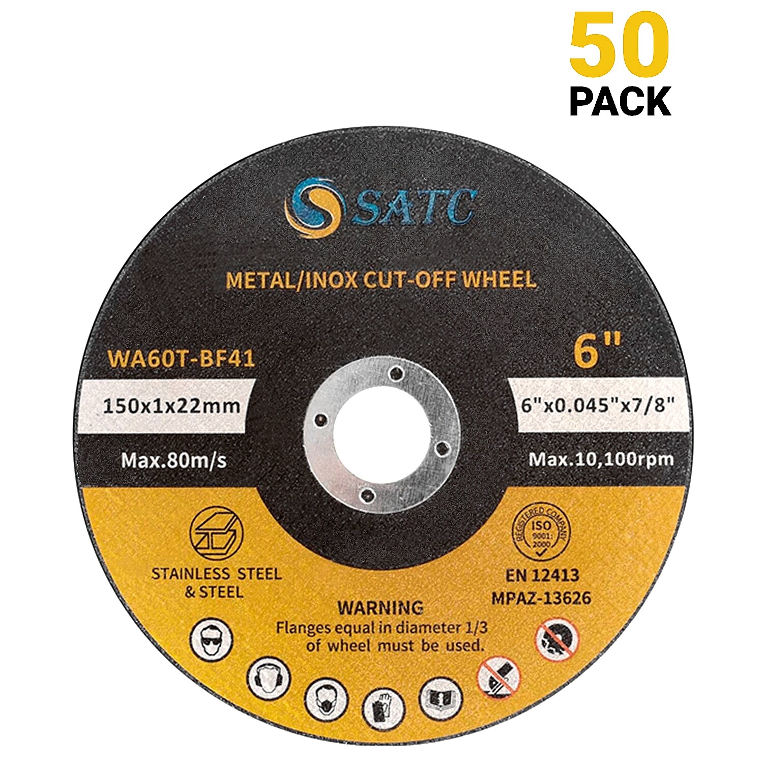 50 Pack 6" x .045" x 7/8" Cut-Off Wheel Stainless Steel INOX Metal Cutting Disc gallery