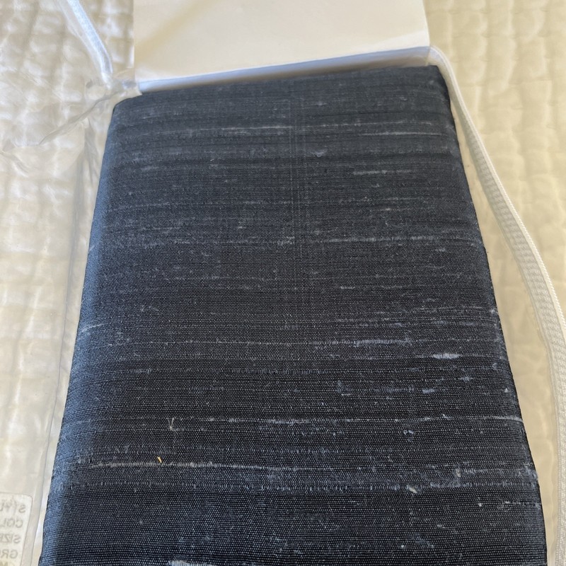 Dillards Nobility King Silk Blend Duvet Cover Dupioni Luxury Navy Blue NWT gallery