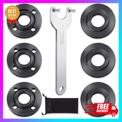 7PCS Angle Grinder Flange Nut Set with Wrench Compatible 4.5–5″ Tools 5/8-11 NEW