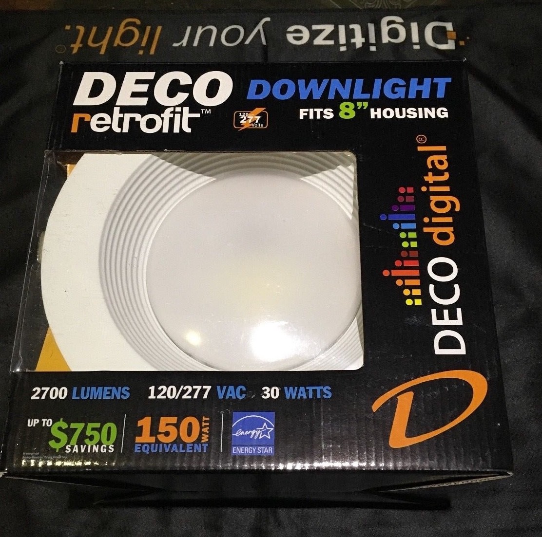 Deco Lighting LED Downlight retrofit fits 8" housing, 120-277V 2700 Lm 30 watts gallery