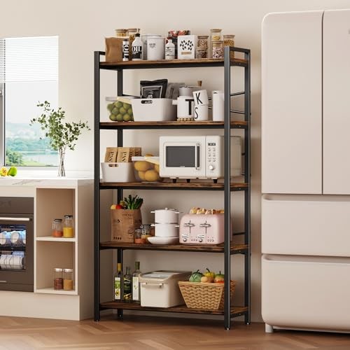 5 Tier Bookshelf 31.49" Width, Book Organizers and 5 Tier - 31.5" W Rustic gallery