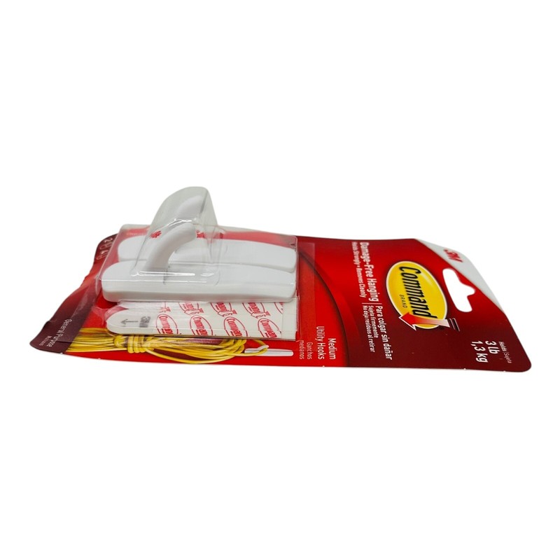 4 Hooks Command Medium Utility Hooks White General Purpose Hooks & Strips gallery
