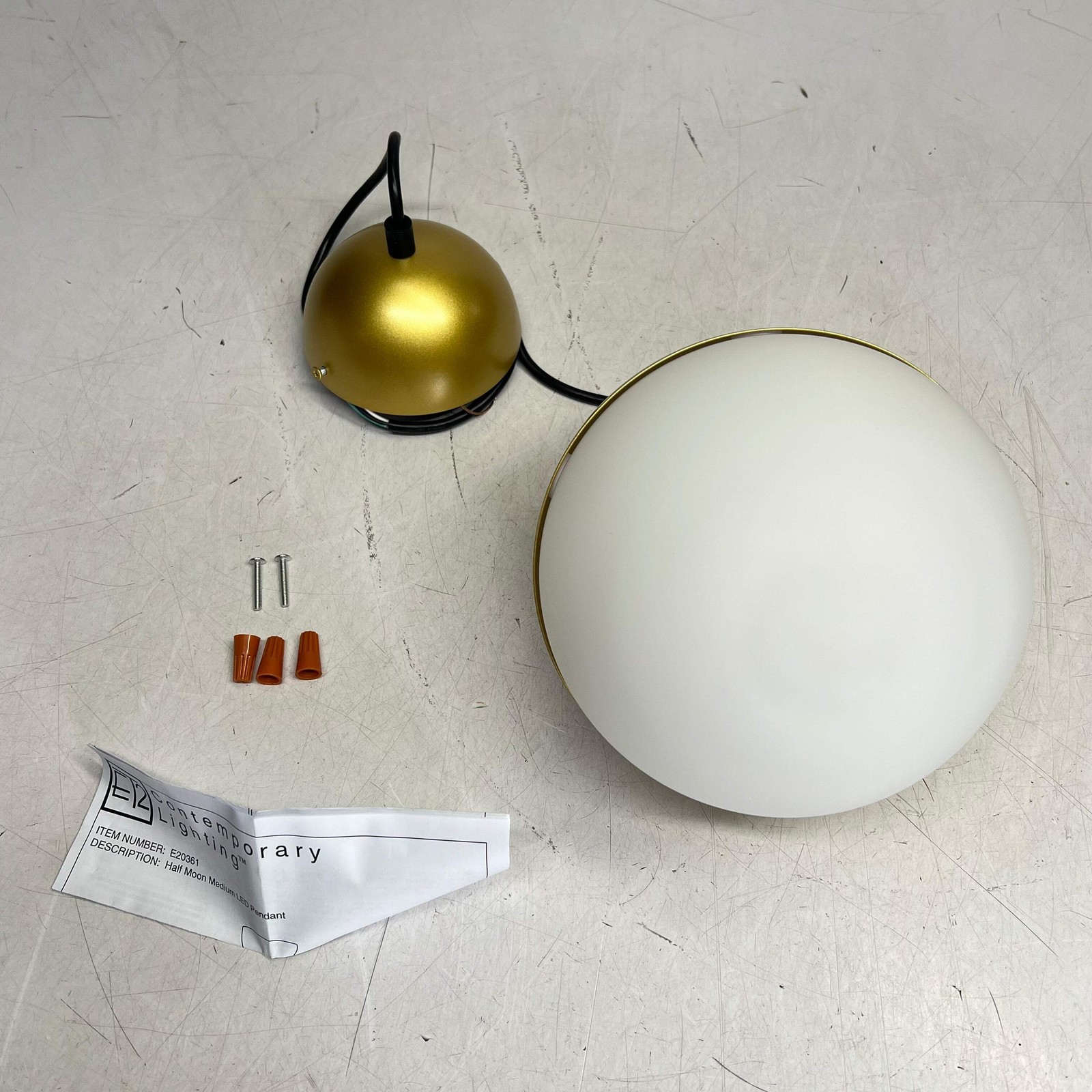 ET2 Half Moon Led Mini Pendant Ceiling Light 7.75" Metallic Gold E20361-92MG gallery