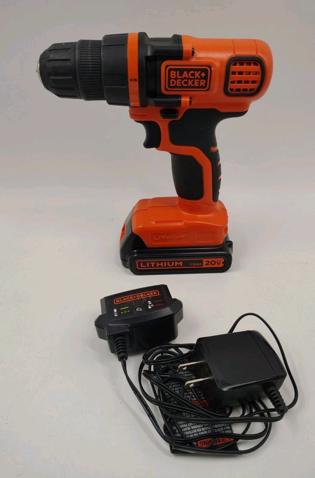 BLACK+DECKER LDX120 20V Max Lithium-Ion Cordless 3/8 in Drill w/ Battery Charger gallery