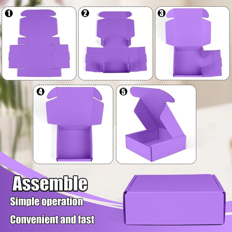 Small Shipping Boxes, 50 Pack Cardboard Box Corrugated Mailer Boxes Small Cor... gallery