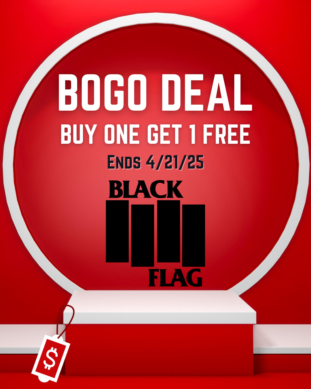 Black Flag Logo Vinyl Sticker - Punk Rock, Hardcore Music Decal 3"-10" UV Safe gallery