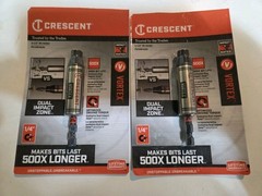 2x Crescent Vortex Magnetic Impact Bit Holder 1/4″ Hex Drive x 3-1/2″ Length