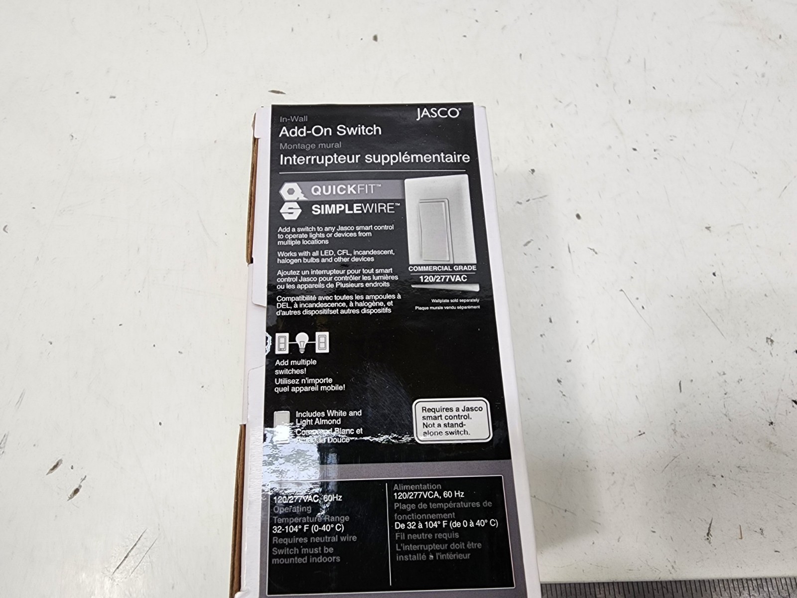Jasco Add-On Switch 46560 Quick Fit Simple Wire 030878465601 - New gallery