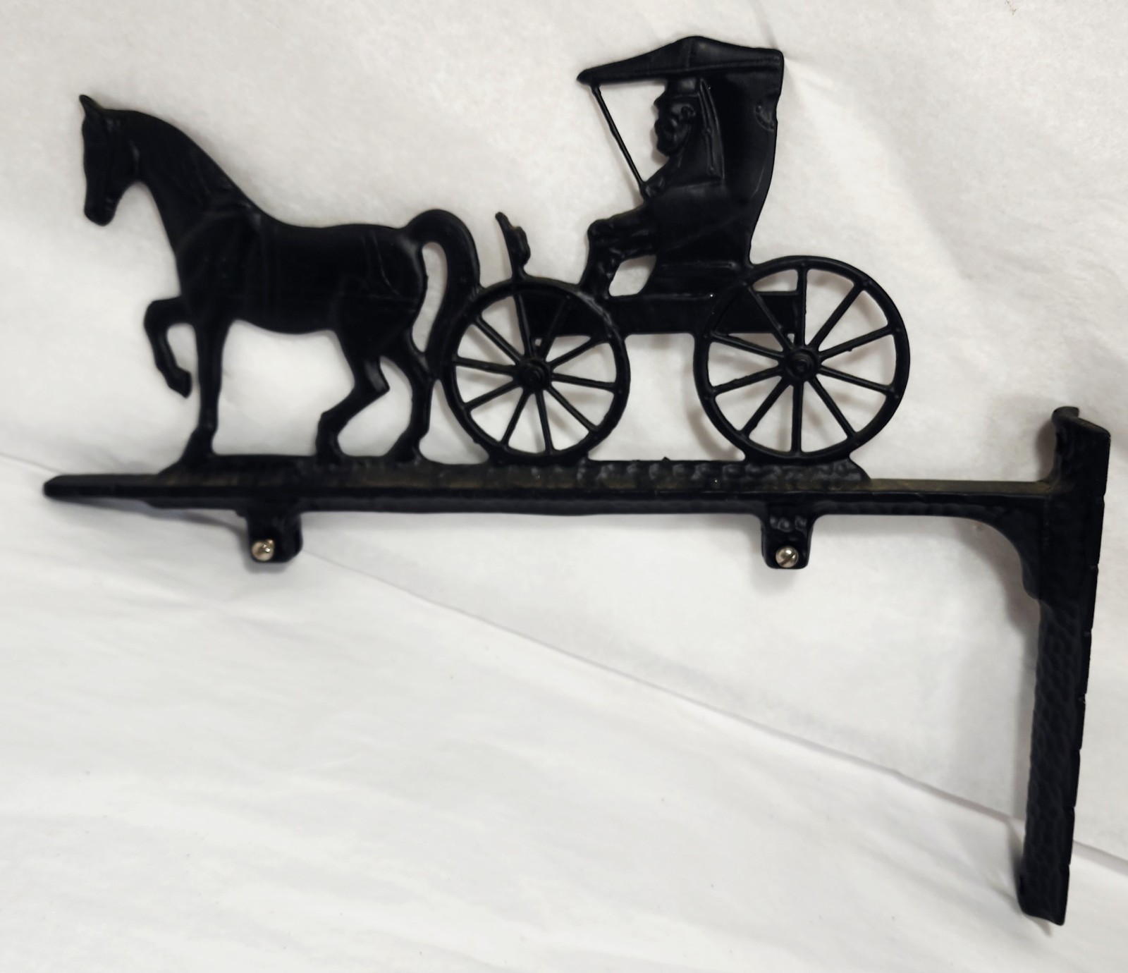 Metal Horse & Buggy Farm Mailbox Post Address Sign Cast Aluminum gallery