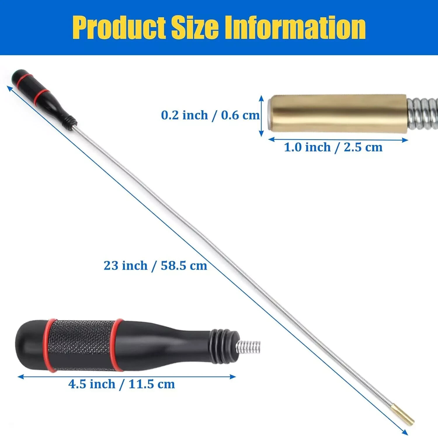 Magnetic Telescoping Pickup Rod Tool Flexible Grabber Stick Inspection Sweeper gallery