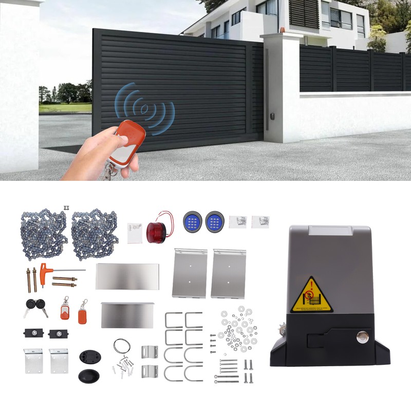 2500lbs Electric Automatic Sliding Gate Opener Motor Keypad+2 Remote Control gallery