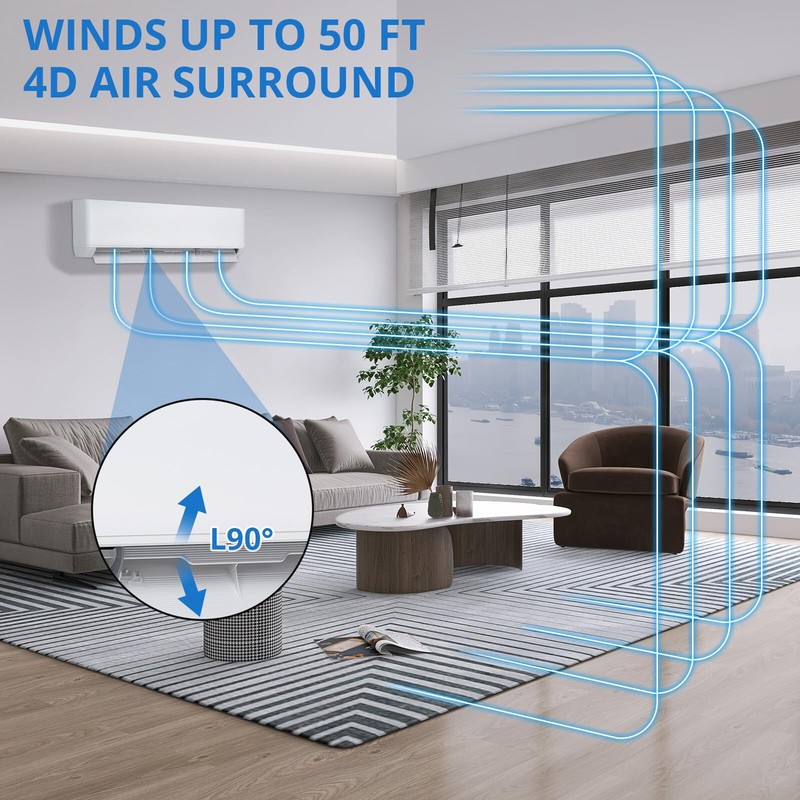 🌞18000BTU Mini Split Air Conditioner AC & Heater Wall-Mounted 23 SEER2 R454B gallery