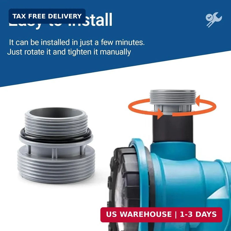 4 Pack - 4560 Pool Hose Conversion Adapters Kit for Intex Hayward Coleman Pool F gallery