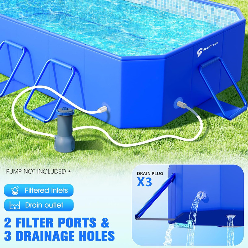2026 Large Foldable Pool,Non-Inflatable Swimming Pool for Kid,Adult Collapsible gallery