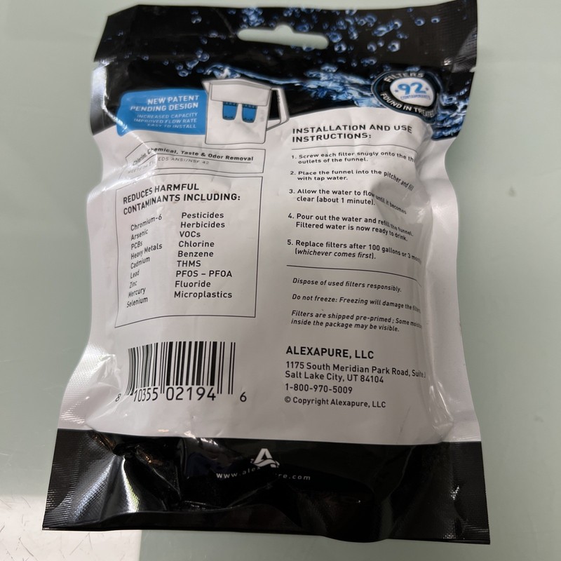 Alexapure Pitcher Replacement Filters - 2-Pack New & Sealed. gallery