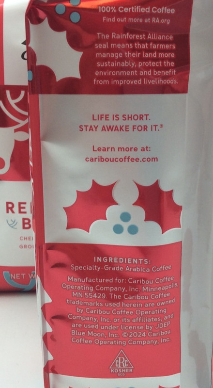 Caribou Coffee Reindeer Blend Ground Coffee Dark Roast, 10 oz ☕JULY/2026☕ gallery