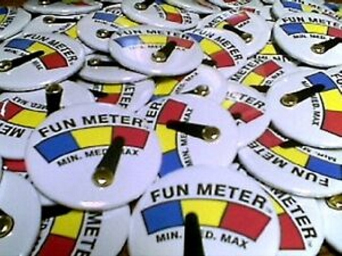 50 Fun Meter Buttons for party or any occasion. you can adjust Pointer gallery