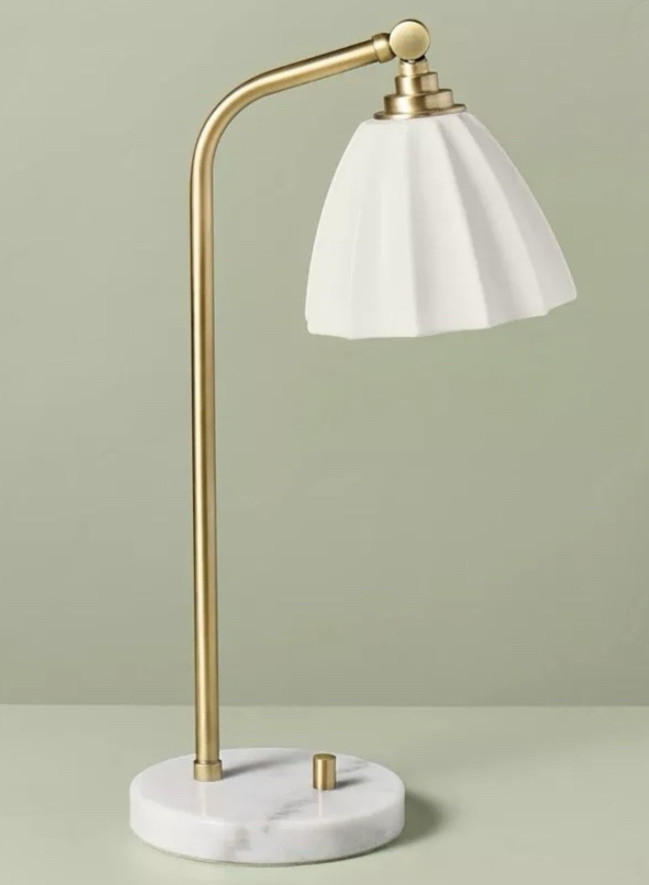 Sold Out NWT Hearth & Hand FLUTED CERAMIC TABLE LAMP MARBLE BASE Target MAGNOLIA gallery