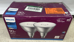 2 Pack Philips 90W Equivalent Daylight, Indoor/Outdoor, LED 11 W, 900 Lumens