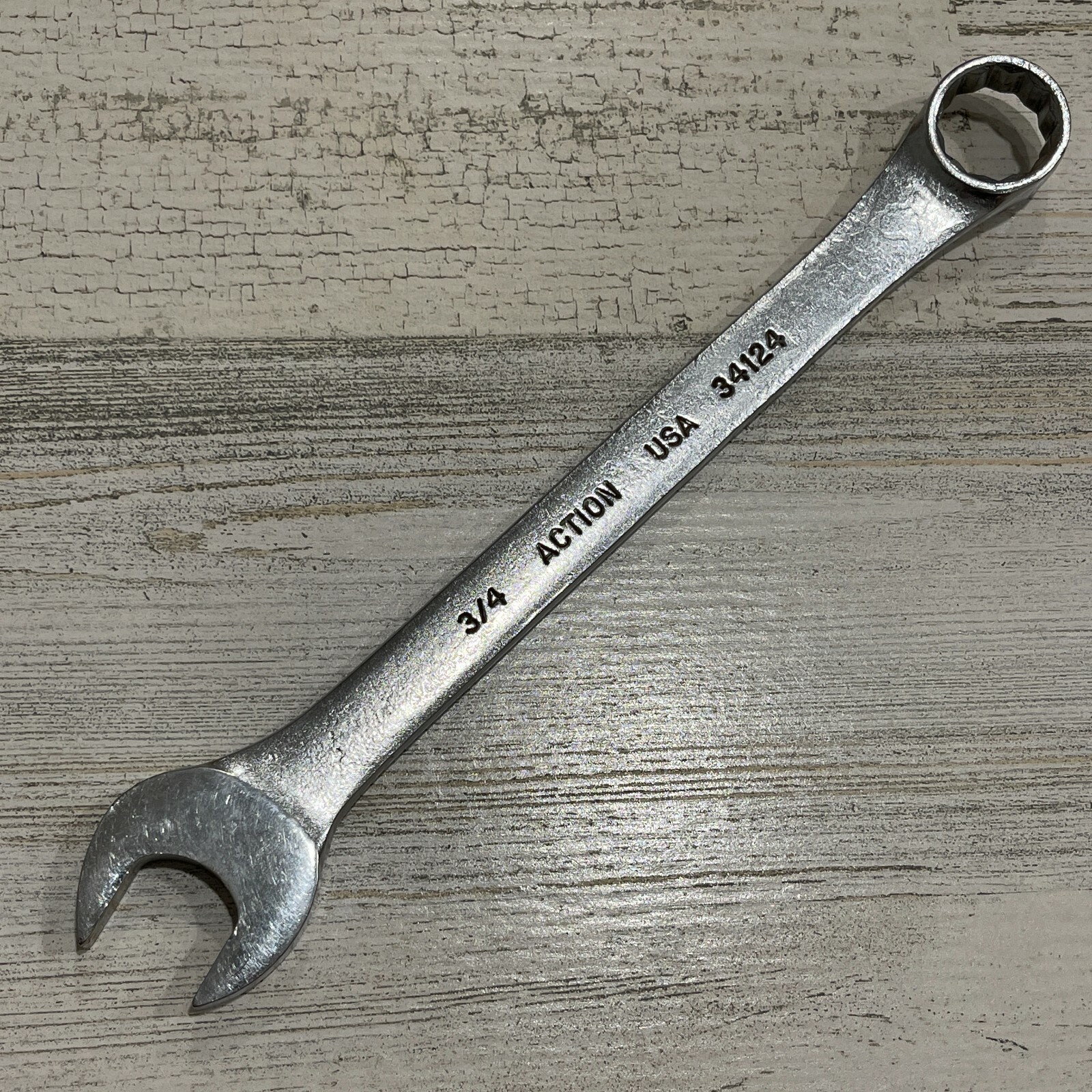 Action 3/4 Inch 12 Point Open / Closed End Combination Wrench *USA* SAE 34124 gallery