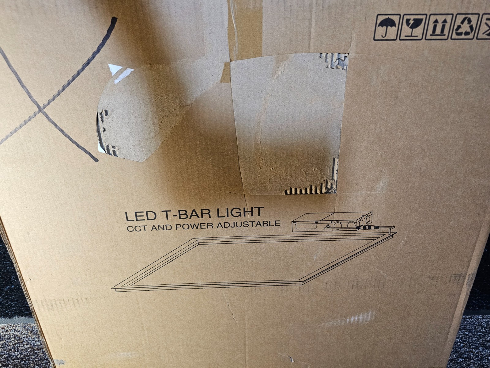 (QTY 3) LED T-Bar Panel Light 2x2, Tunable CCT & Wattage, 20W-40W, 3000K-6500K gallery