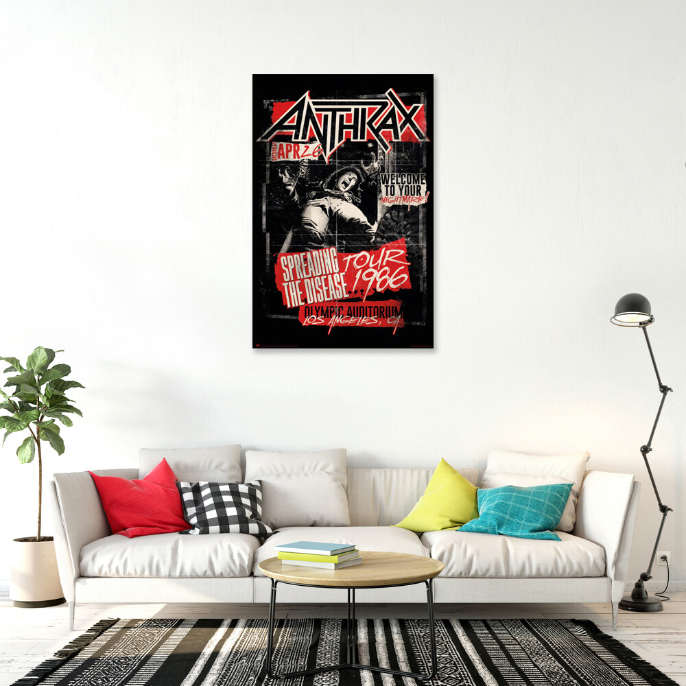 Anthrax - Music Poster (Spreading The Disease Tour 1986) (Size: 24" x 36") gallery